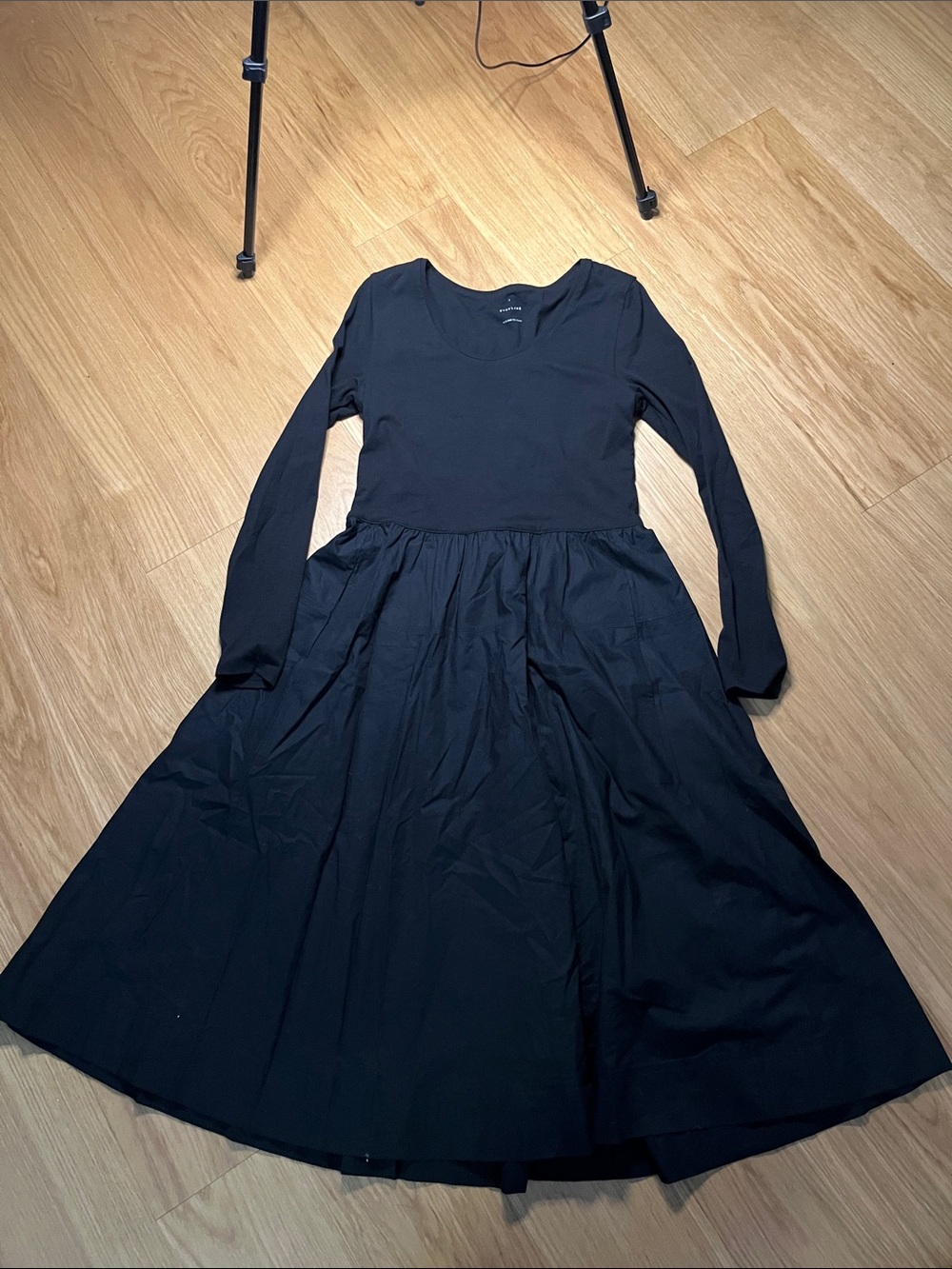 Everlane Black Long-Sleeve Riviera Dress size S